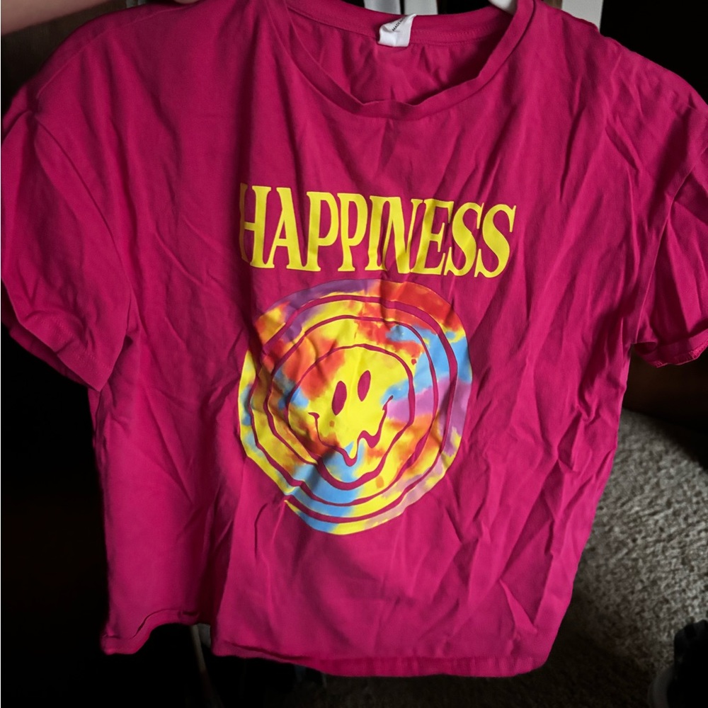 SHEIN Vibrant Pink Graphic Tee